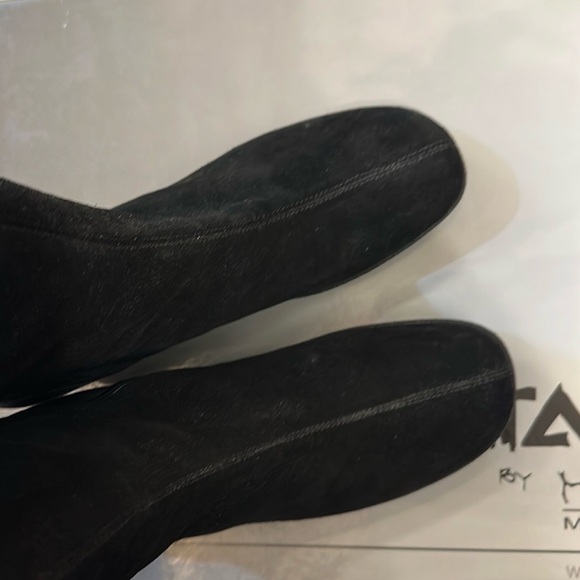 Aquatalia Sturdy Black Wedge Heeled Tall Boots - Picture 8 of 10